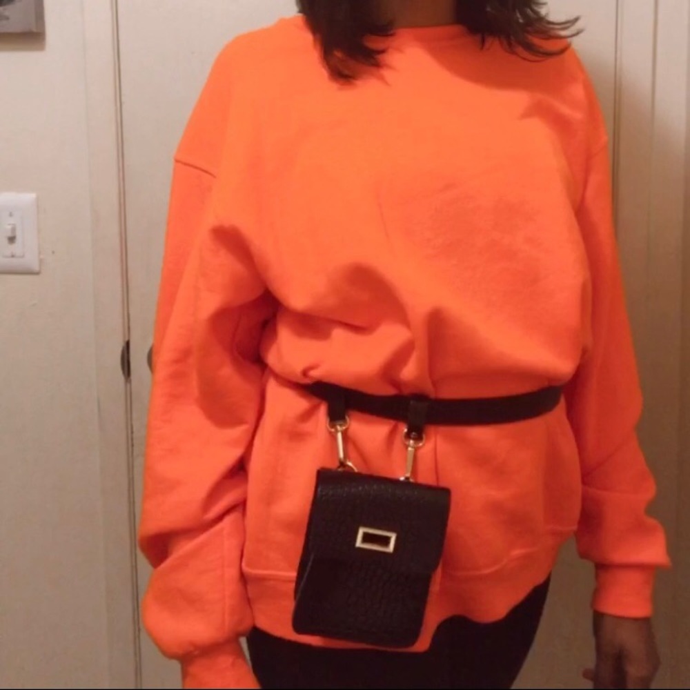 Highlighter Orange Crewneck